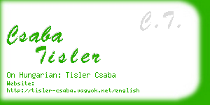 csaba tisler business card